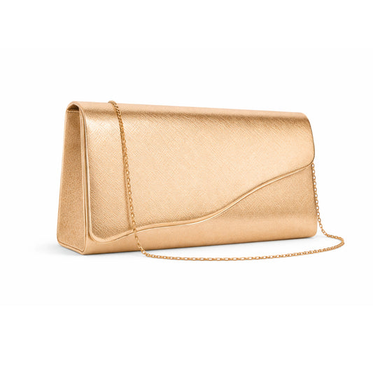 Metallic clutch bag