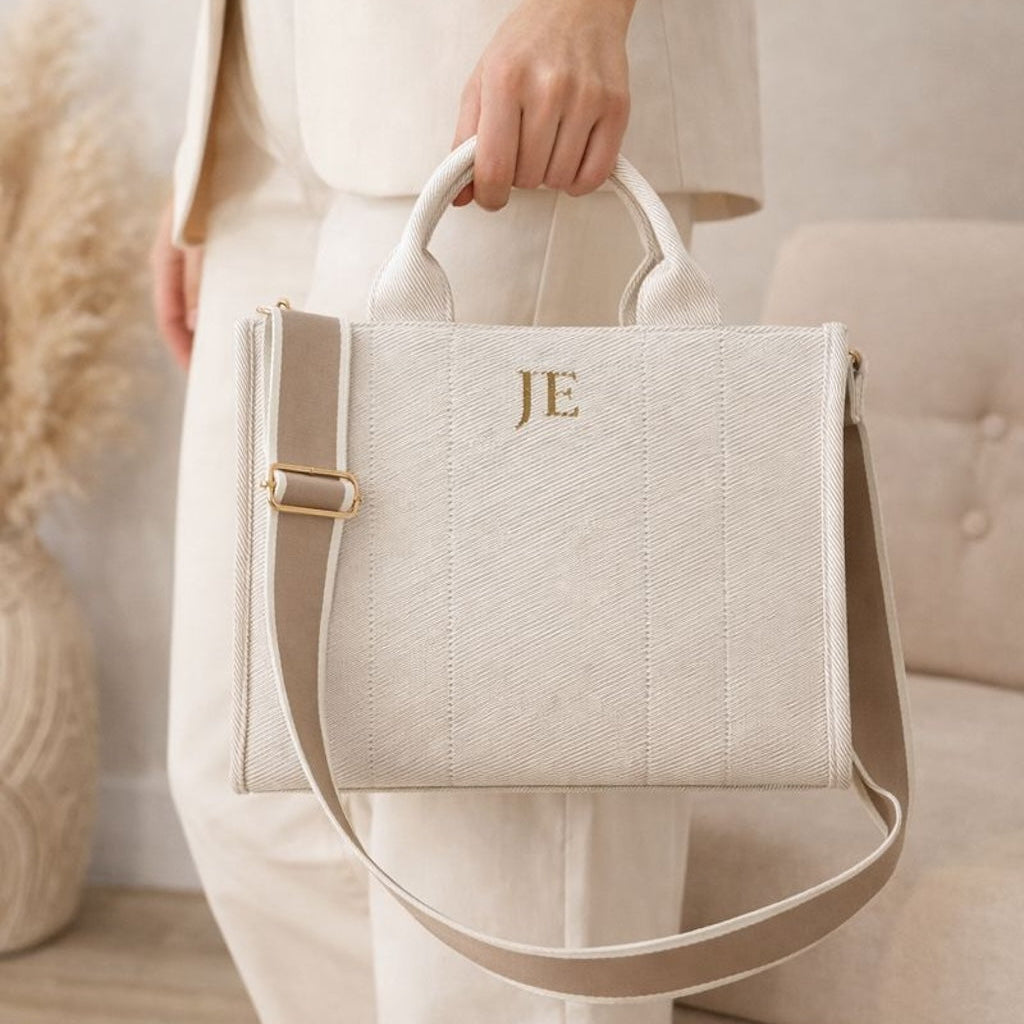 Personalised SORRENTO Canvas Structured Tote Bag