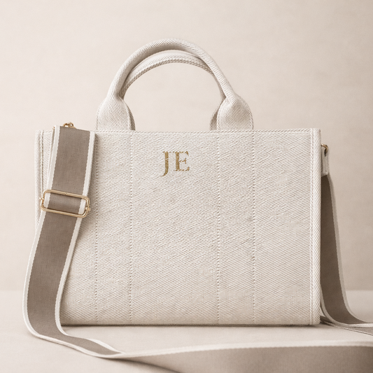 Personalised SORRENTO Canvas Structured Tote Bag