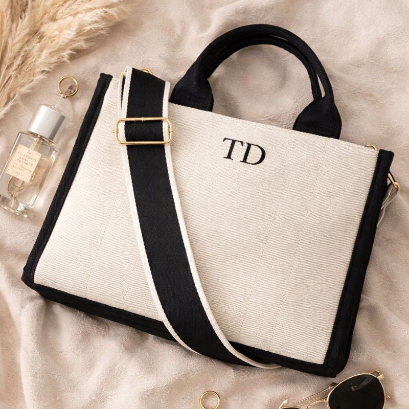 Personalised SORRENTO Canvas Structured Tote Bag