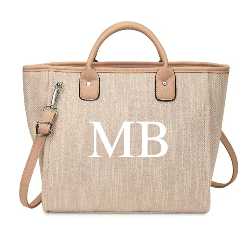 Personalised Large Initial Tote Cross Body Bag