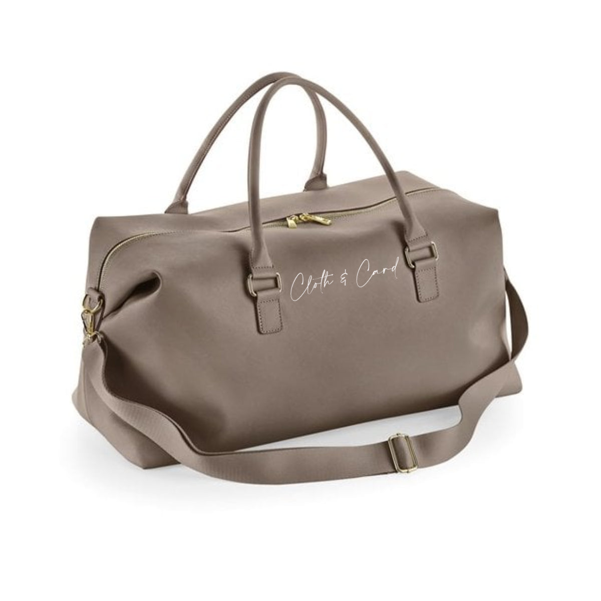 Logo printed saffiano weekender bag