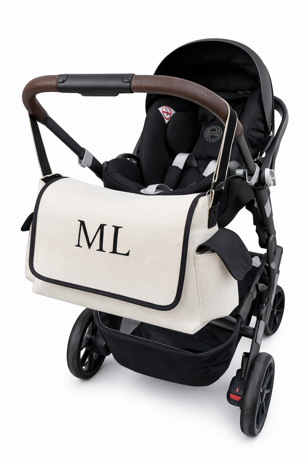Personalised Canvas Stroller Buggy Nappy Organiser Baby Bag