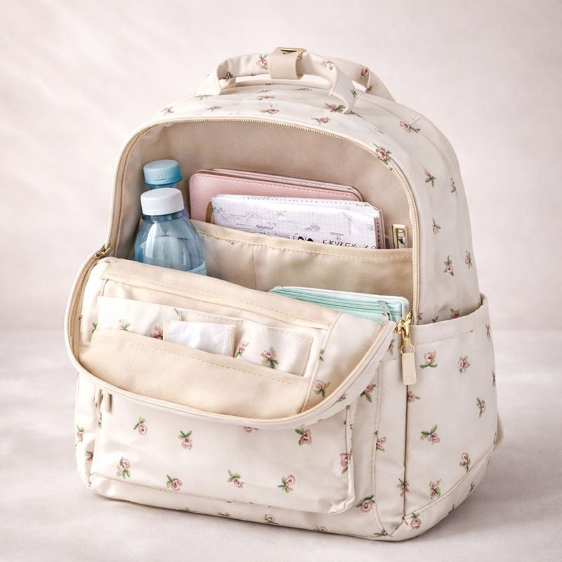Personalised Embroidered Ditsy Square Backpack
