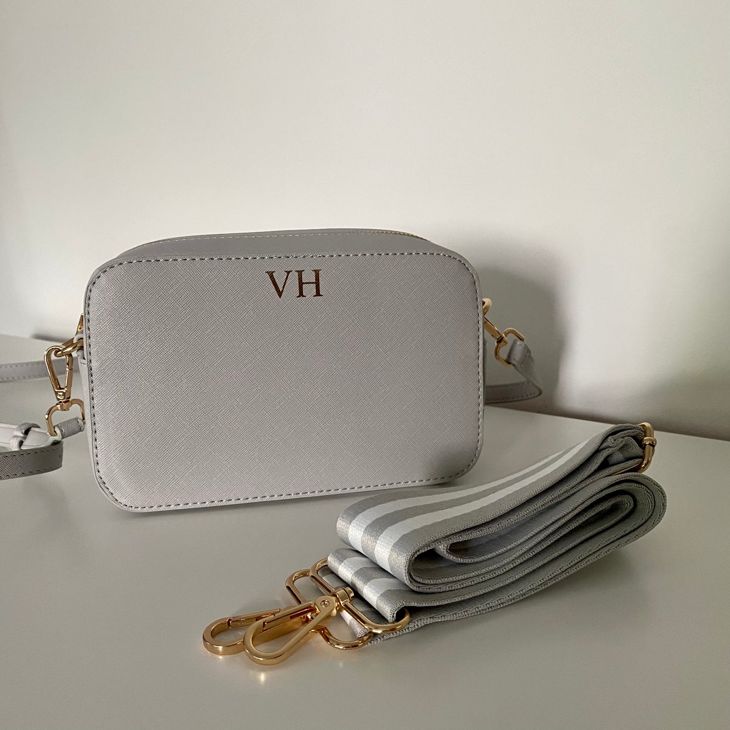 Personalised Saffiano Leather Cross Body Bag