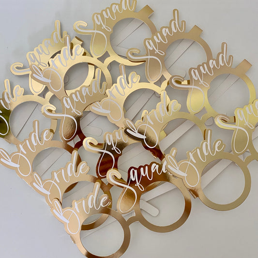 8x Bride Squad Glasses