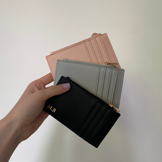 Personalised Saffiano Leather Card Holder Wallet Purse
