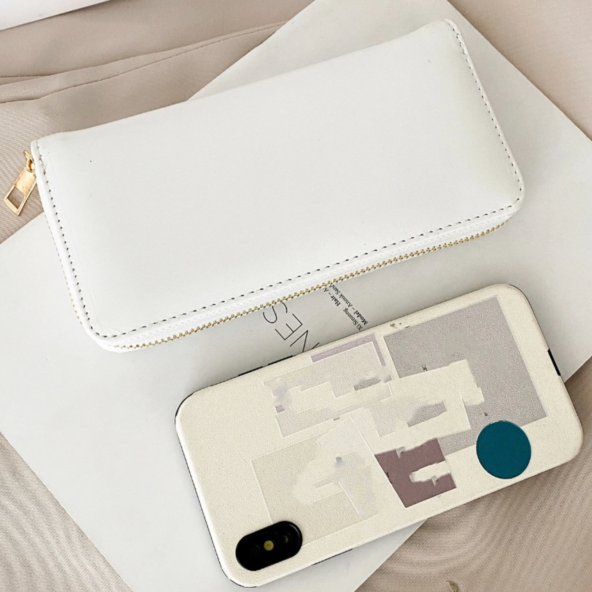 Personalised White Faux Leather Zip Around Purse Wallet Card Holder