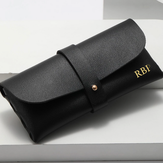 Personalised Tie Faux Leather Glasses Case Sunglasses