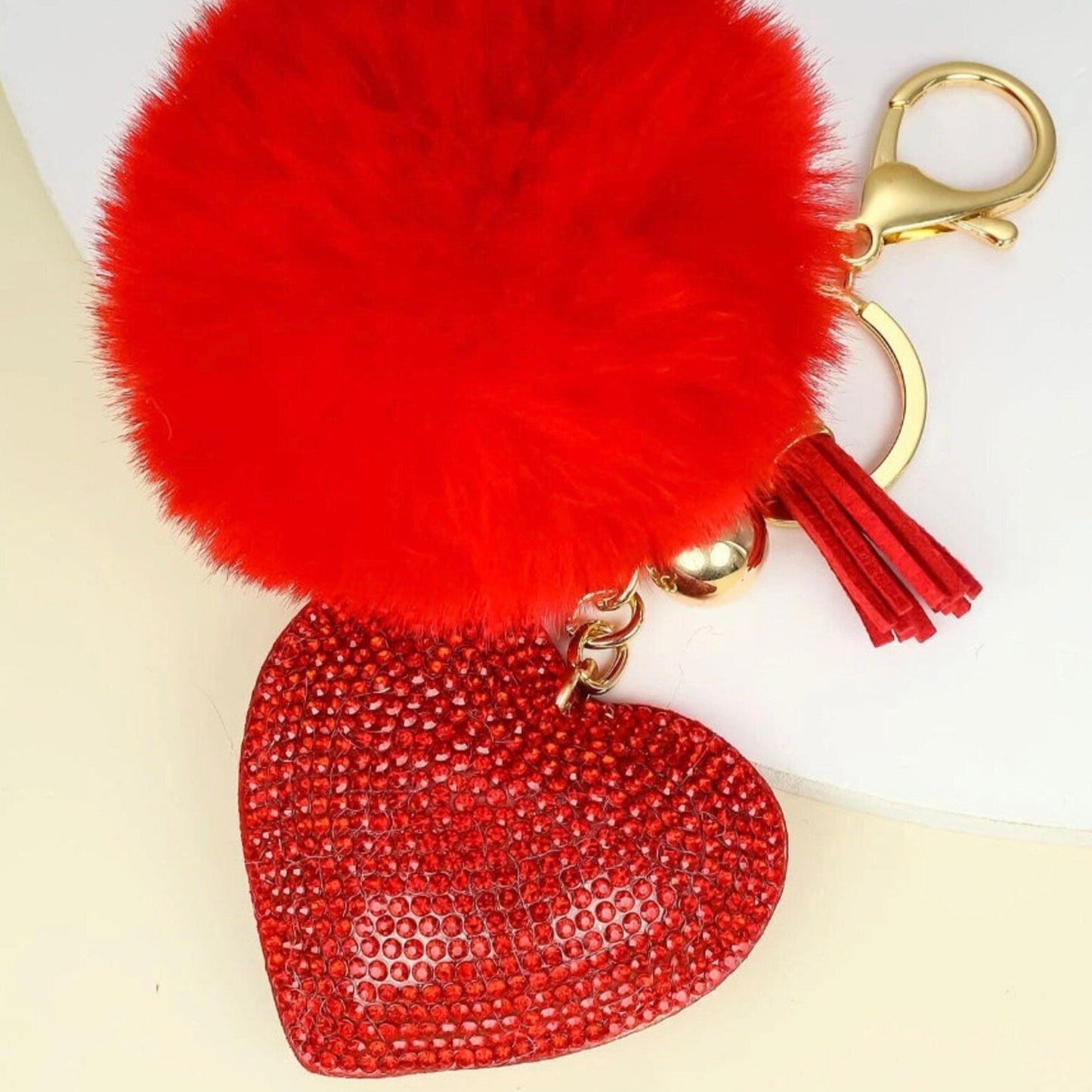 Personalised Diamanté Heart key chains key rings bag charm